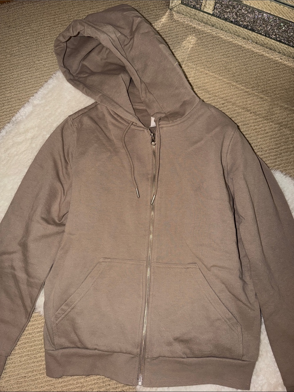 Taupe Zip-Up Hoodie - Classic Everyday Hoodie